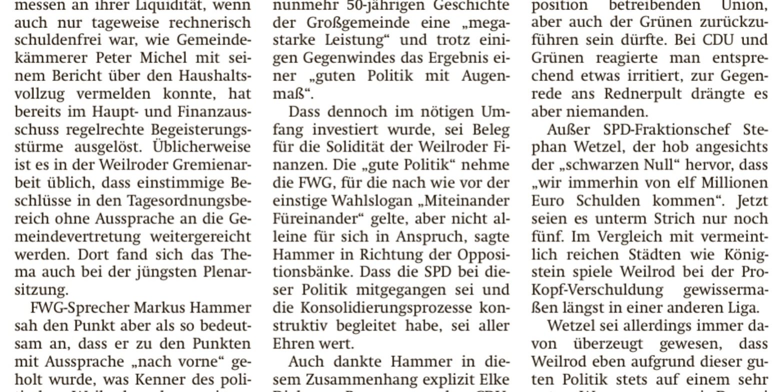 Lob für viele, aber nicht für alle