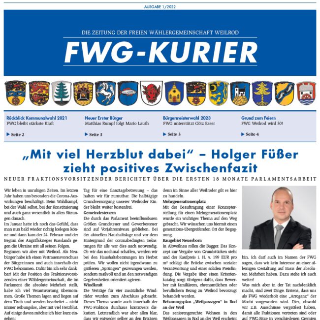 FWG Kurier 01-2022 FWG Kurier 01-2022